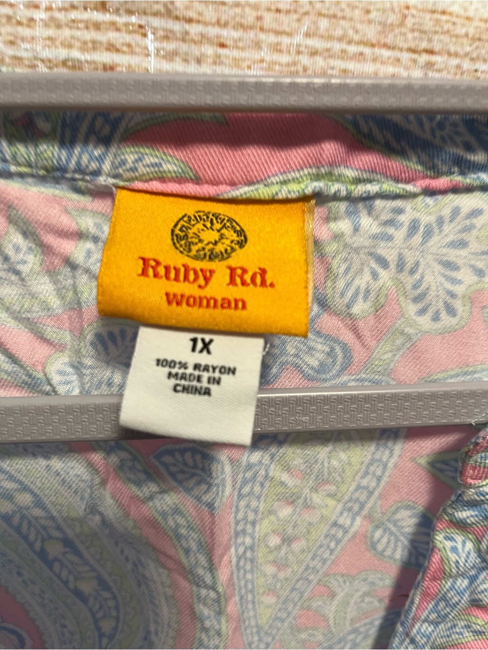 Ruby Rd. Pastel blouse-Ladies 1X - Picture 4 of 7